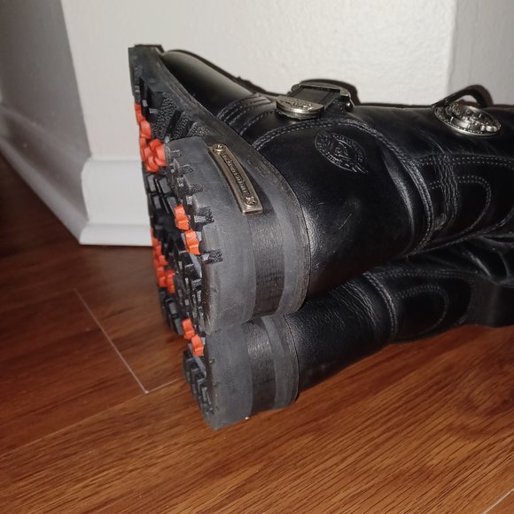 Sold - Milwaukee Leather MBL201 Women's Black Lace-Up Motorcycle Rider Boots - Picture 6 of 10